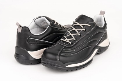 Pantofi din piele - femei sport negru